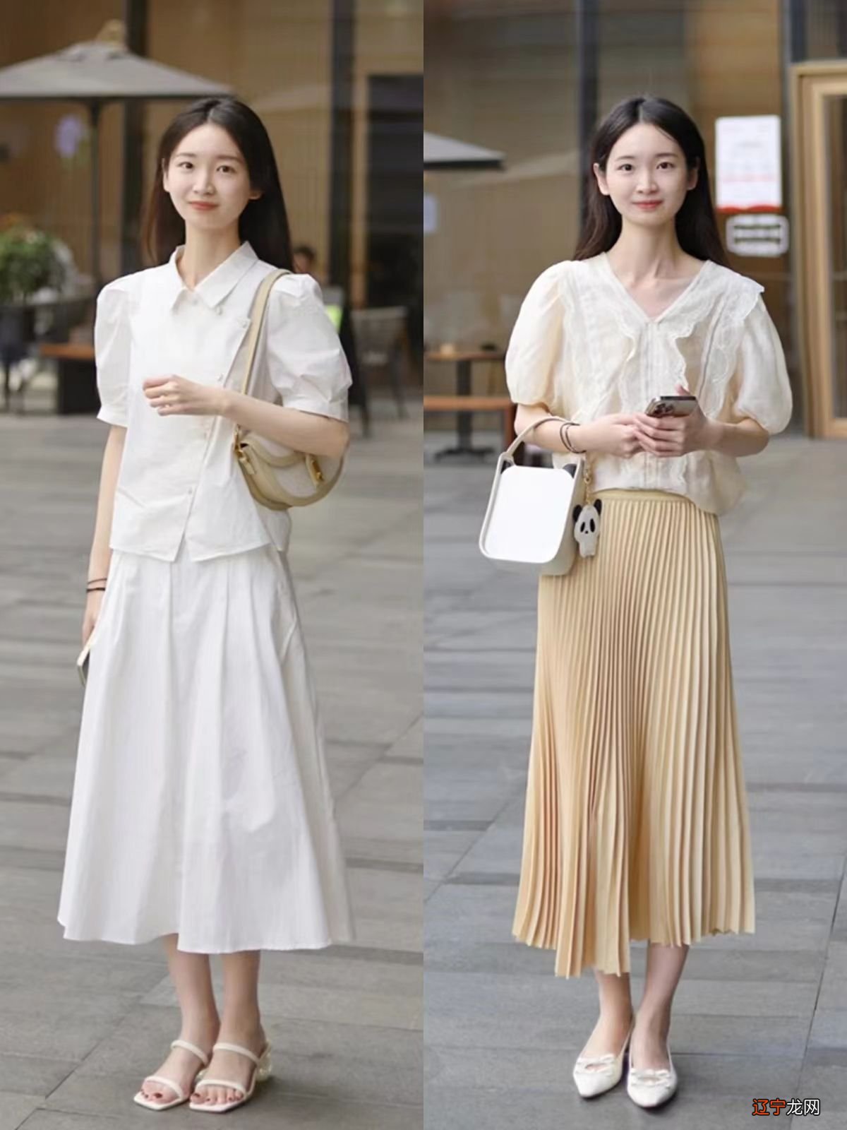 小开衫+过膝裙,衬衫+过膝裙,40岁女人初夏赶时髦就这么搭配