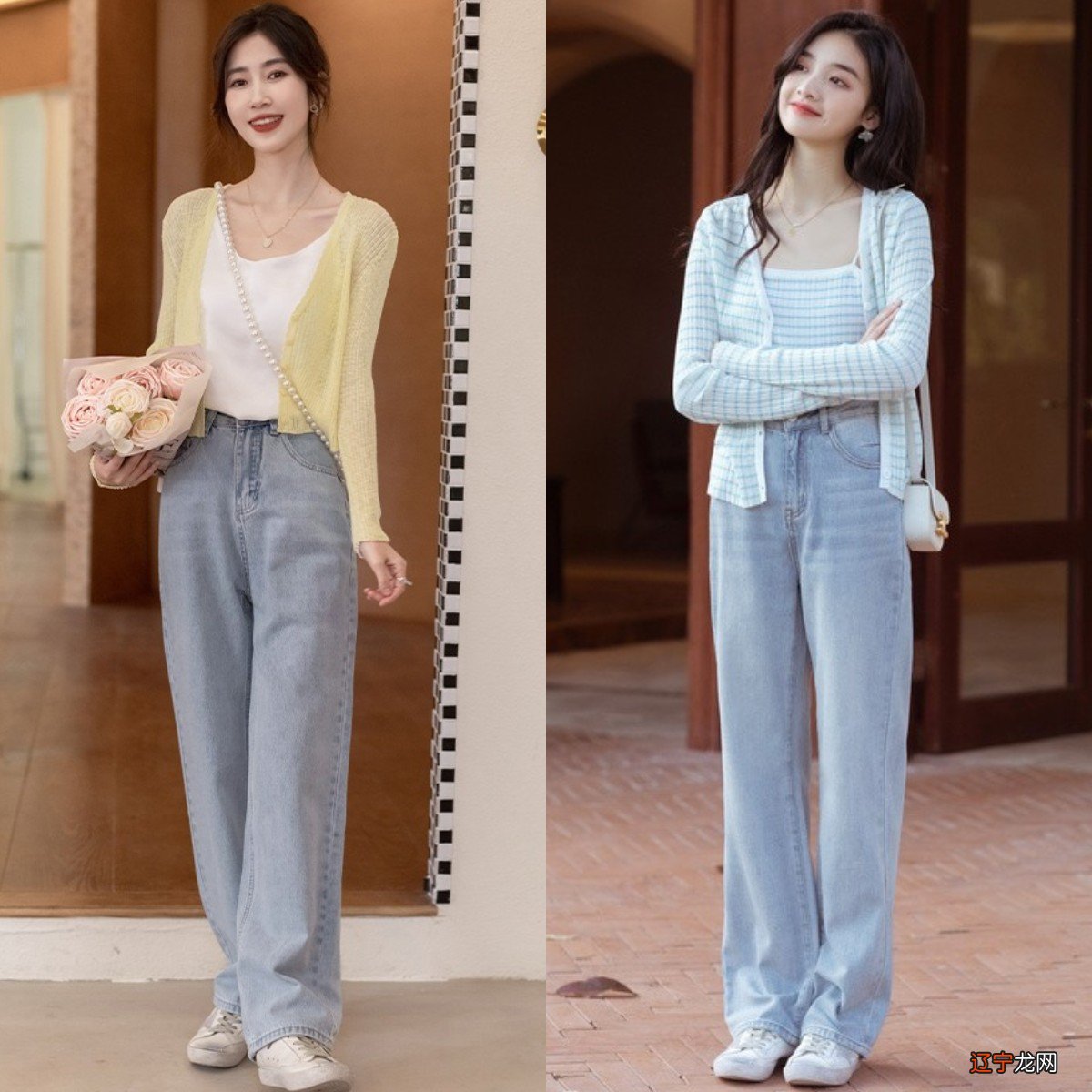 穿阔腿裤不一定要搭高跟鞋，现流行“阔腿裤＋平底鞋”，舒适好穿