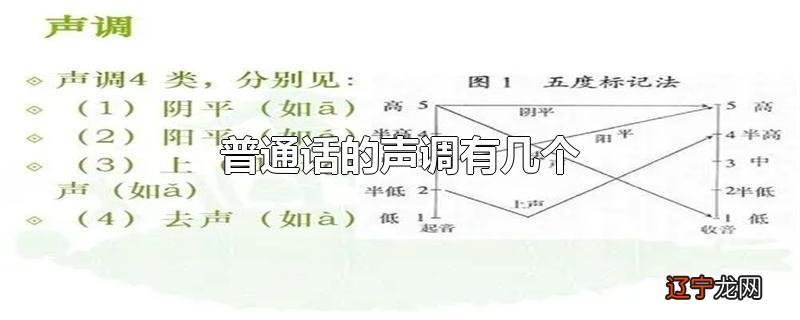 普通话的声调有几个