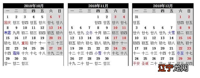 2018年12月日历 2010年12月日历