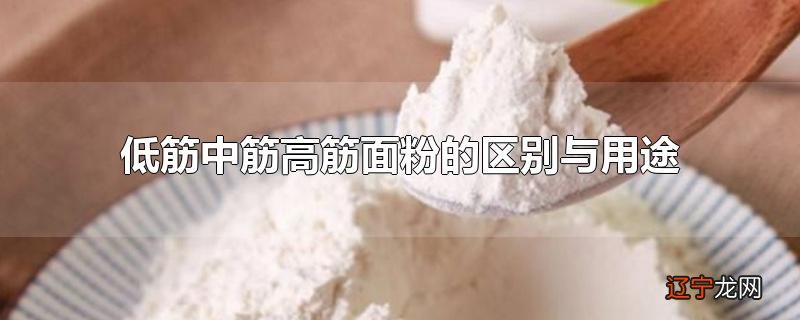 低筋中筋高筋面粉的区别与用途