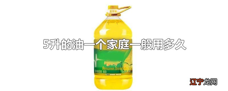 5升的油一个家庭一般用多久