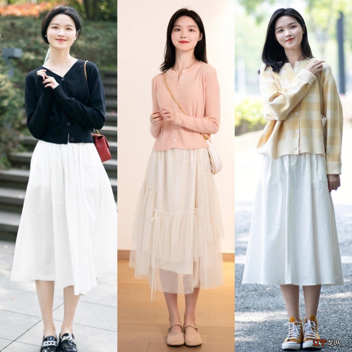 秋天穿“半身裙”很温柔，但要搭对了“上衣”才更时髦好看