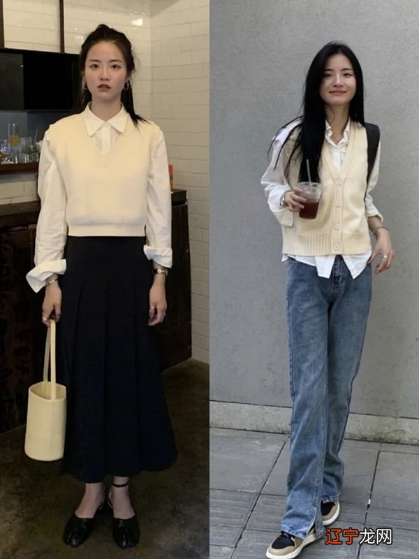 针织马甲别乱穿，教你3个韩里韩气的叠穿方案，轻松当个时髦精