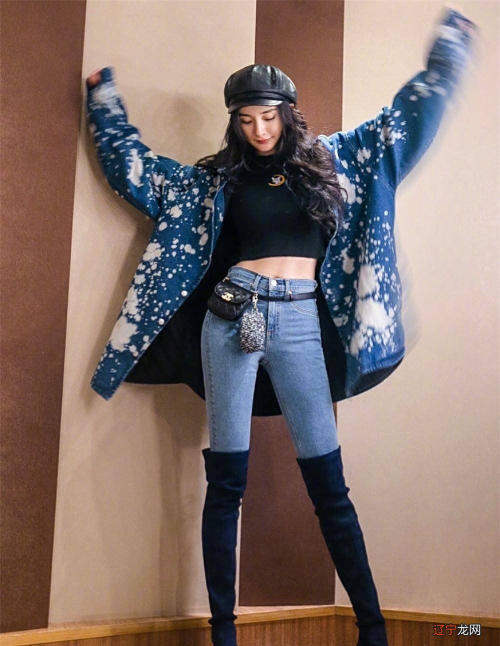 初秋跟杨幂这样穿,走到哪里都是c位