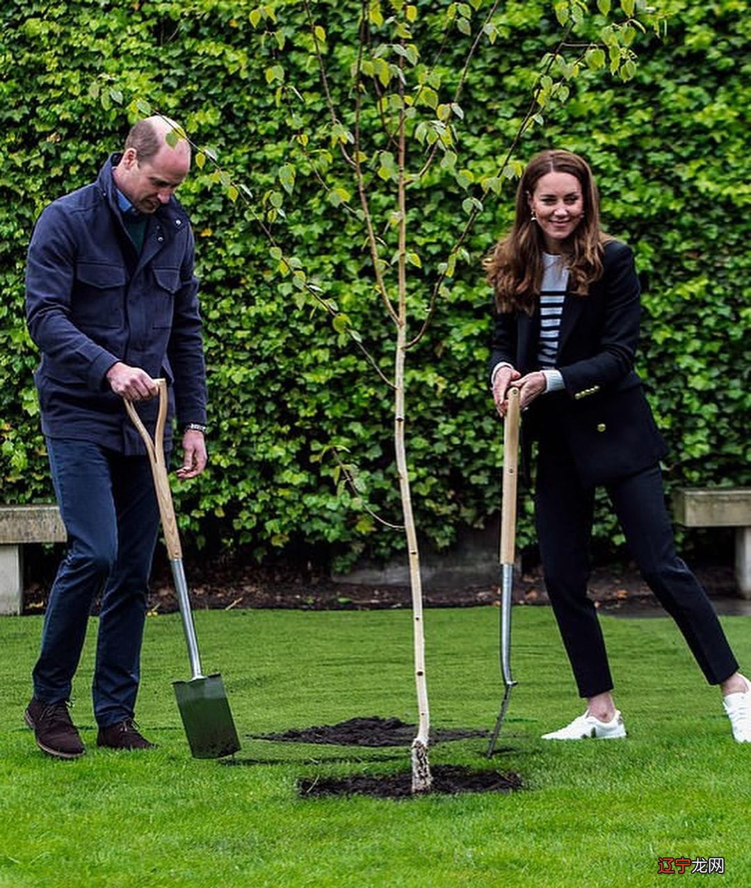 凯特威廉重返母校，凯特穿粉衣重返初恋，雨中漫步美如画