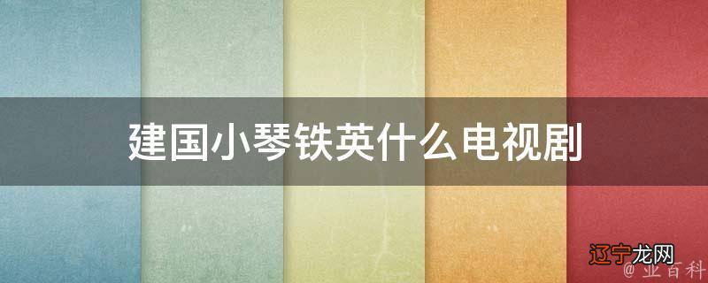 建国小琴铁英什么电视剧