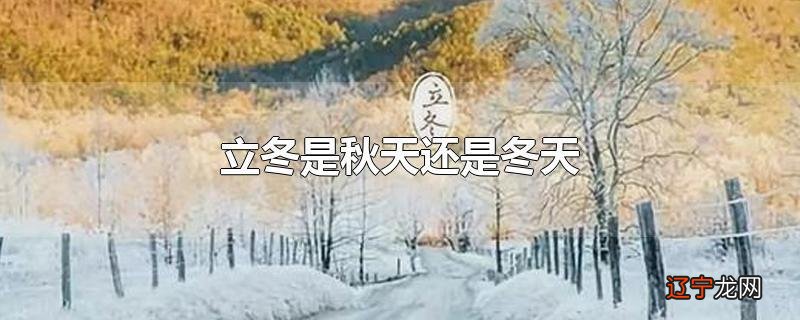 立冬是秋天还是冬天