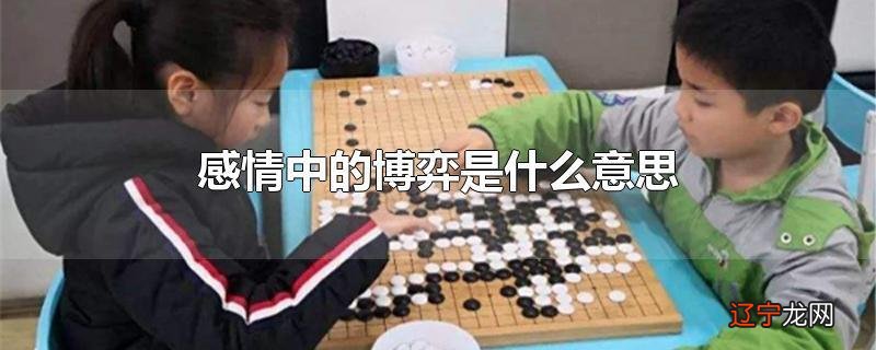 感情中的博弈是什么意思