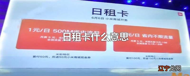 日租卡什么意思