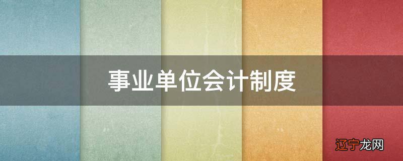 事业单位会计制度