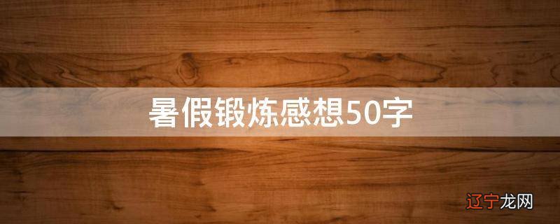 暑假锻炼感想50字