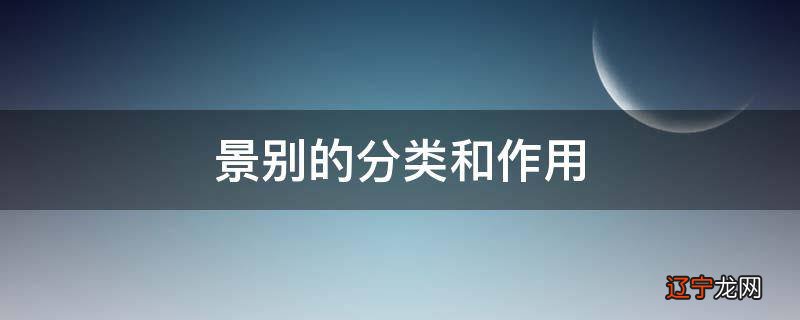 景别的分类和作用