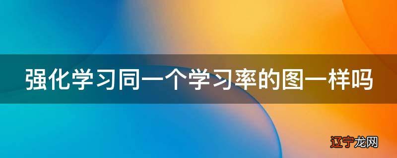 强化学习同一个学习率的图一样吗