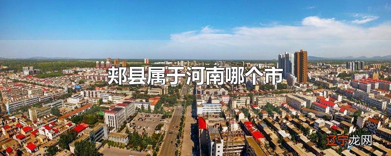 郏县属于河南哪个市