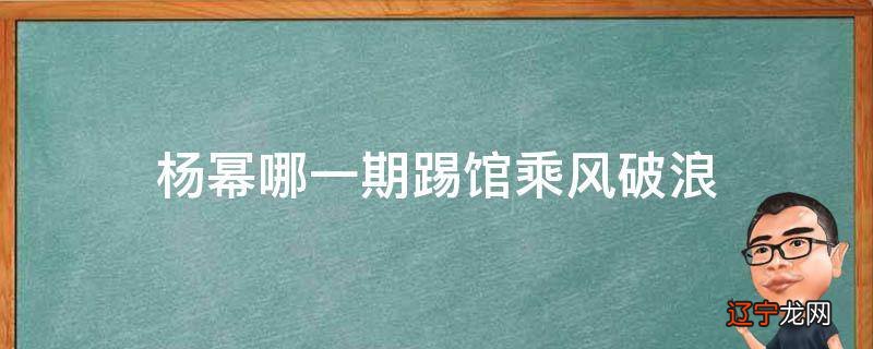 杨幂哪一期踢馆乘风破浪