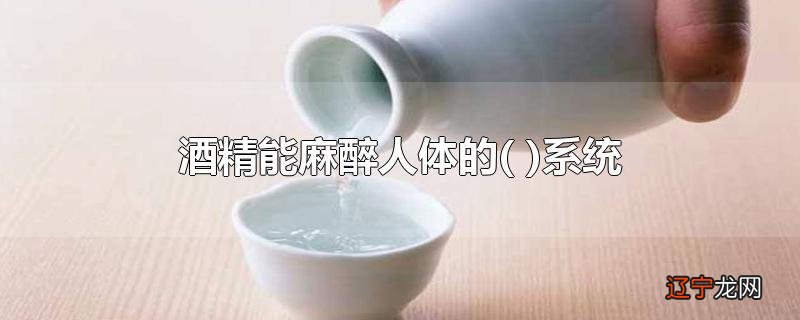 酒精能麻醉人体的系统