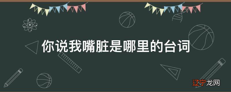 你说我嘴脏是哪里的台词