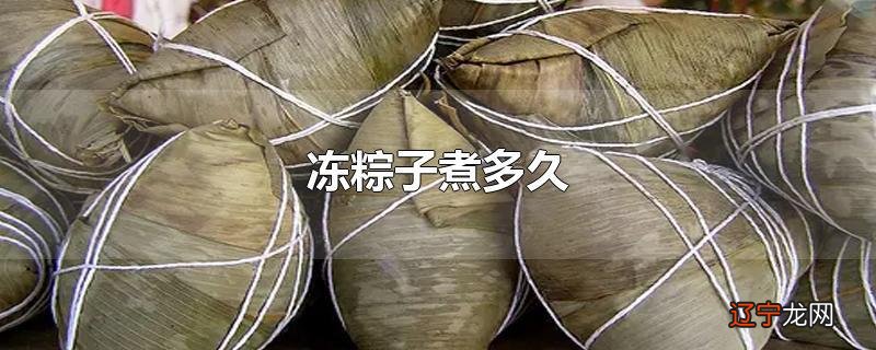 冻粽子煮多久