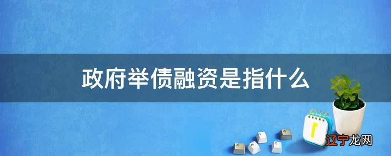 政府举债融资是指什么