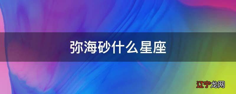 弥海砂什么星座